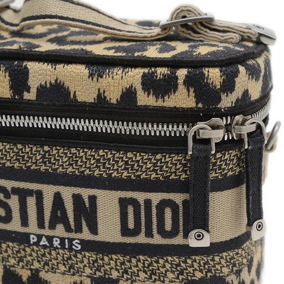 Christian Dior Dior Vanity Small Bag Animal Print Canvas Beige Black - Picture 4 of 7